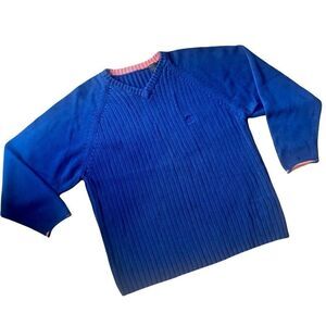 TIMBERLAND V-NECK PULLOVER SWEATER COTTON SIZE L